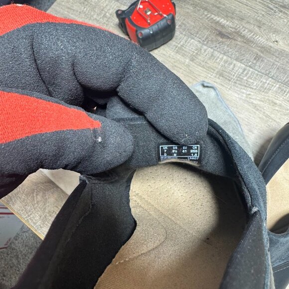 Clarks Emily Step Heel Black Leather/Suede Loafer Women's Size 9.5 - Picture 5 of 7